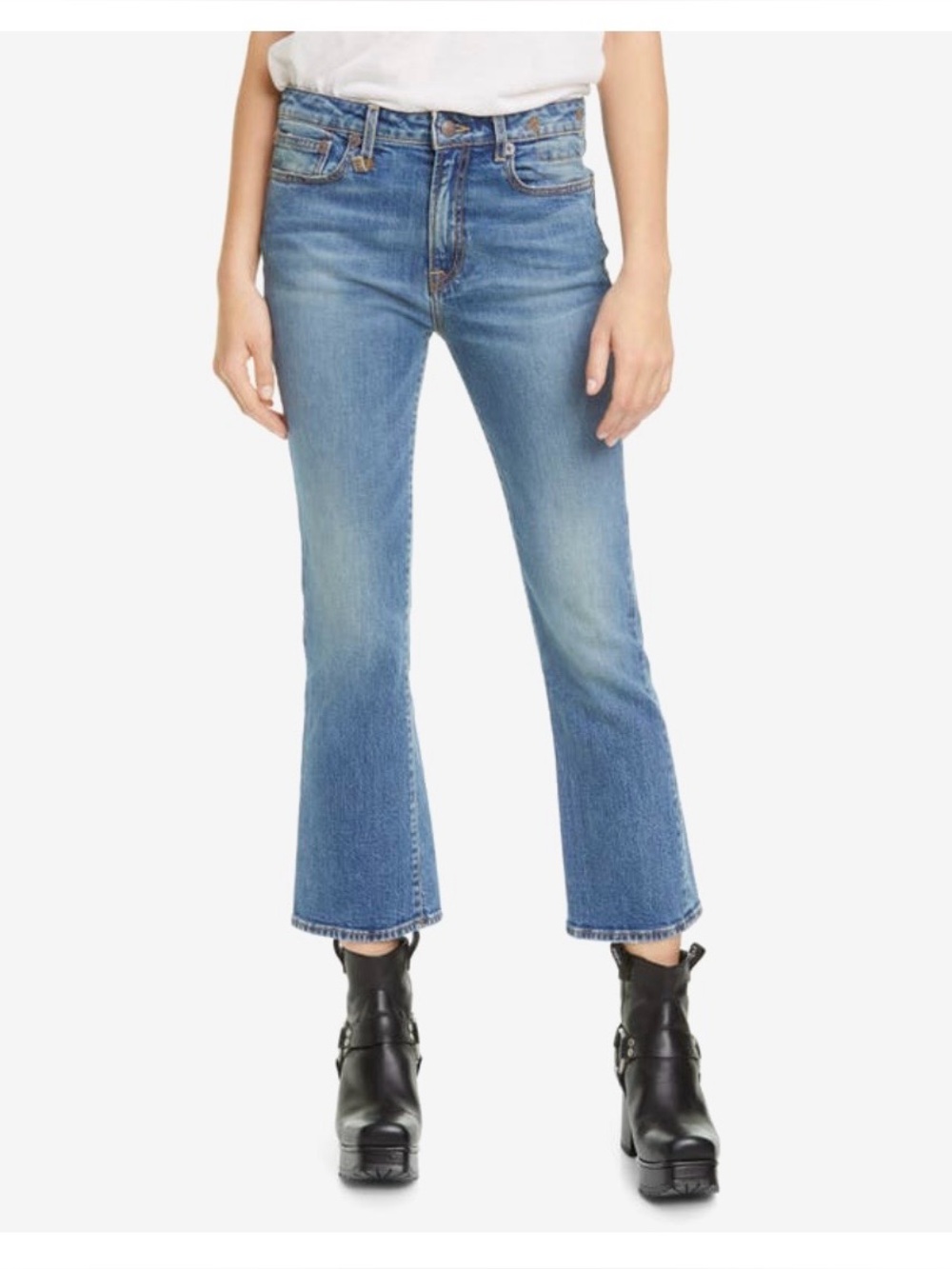 R13 Kick Fit Jasper Stretch Jeans R13W0009-143 Designer Made Italy SZ 25
